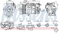 Nissens 891017 Kompressor, Klimaanlage passend für NISSAN RENAULT Klimaanlage