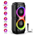 BLUETOOTH 5.0 LAUTSPRECHER RGB SUBWOOFER MUSIKBOX BOOMBOX PARTY LED MIT MIKROFON