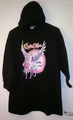 Schwarzes Kapuzen-Sweatshirt mit buntem Frontdruck "Sailer Moon" Gr. S