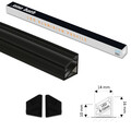 LED Aluprofil Aluminium Profil 2m 1m schwarz Alu Schiene Leiste LED Stripe Eck