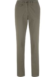 Gerade Hose mit Eingriffstaschen Gr. 38 Dunkeloliv Damenhose Freizeit-Pants Neu