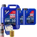 Motoröl 0W30 LIQUI MOLY Synthoil Longtime Plus 7L+MAHLE Ölfilter +Spülung