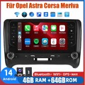 DAB Für Audi TT MK2 8J 2006-2014 Android14 Autoradio GPS Carplay WIFI RDS BT KAM
