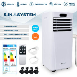 HOME DELUXE Mobile Klimaanlage A 5in1-Gerät Klimagerät Klima 9000 BTU R290 2,6kWSONDERAKTION!!!✔️MOKLI DELUXE XL✔️Fensterabdichtung✔️