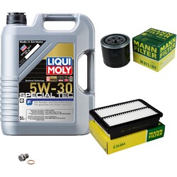 MANN Inspektionspaket 5 L LIQUI MOLY Special Tec F 5W-30 für Hyundai i30 PDE