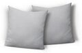 2er Pack Kissenbezug Kissenhülle 40x40 cm silber Uni Jersey Baumwolle Set