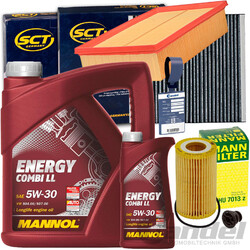FILTERSET+MANNOL 5W30 ÖL 1.8+2.0 TSI TSFI für VW PASSAT GOLF 7 AUDI A3 OCTAVIA 3
