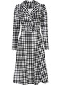 Kleid Gr. 36/38 Schwarz Weiß Damen Büro Business Midikleid Langarm Kleid Neu