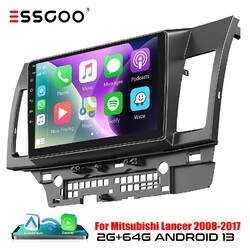 10" 64G Android 13 Carplay Autoradio GPS SAT NAV Für Mitsubishi Lancer 2007-2017