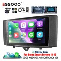 Für BENZ Smart Fortwo 451 11-16 Carplay DAB+ Autoradio Android 13 2+64G GPS Cam