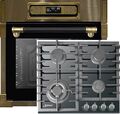 Kaiser Herd-Set EH 6726 AD Retro Einbau Backofen + KCG 6383 Gas Kochfeld schwarz