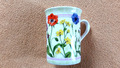 Ambiente Kaffeetasse bzw. Teetasse aus Porzellan mit Blumenmotiv