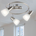LED Decken Rondell Lampe Wohn Zimmer Glas Spot Strahler Leuchte rund schwenkbar