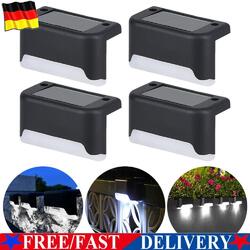 4 Stück LED-Zaunleuchten für den Außenbereich wasserdichte LED-Solar-Stufenlampe