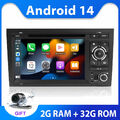Autoradio DVD Für Audi A4 B6 B7 S4 RS4 Android 14 GPS Navi 7'' WIFI Carplay USB