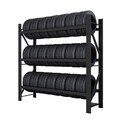 Reifenregal 200x60x200cm 300kg (3-lagig) Reifen Regal Schwerlastregal Schwarz