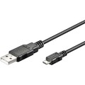 Goobay USB 2.0 Hi-Speed Kabel Stecker Typ-A > Micro-Stecker Typ-B 0,15 m Schwarz
