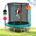 Trampolin Kinder Outdoor Garten Kinder Jumping Sicherheitsnetz Ø 250 cm grün