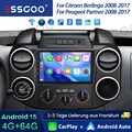 4+64G Android 15 Autoradio GPS CarPlay Für Citroen Berlingo II B9 2008-2017 KAM+