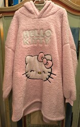 M/L Rosa Hello Kitty Oversize Hoodie Kapuzenpullover Kuschelig Winter Warm Cool