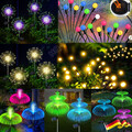 2/4X LED Solarleuchte Feuerwerk Licht Lichterkette Solarlampe Garten Rasenlicht
