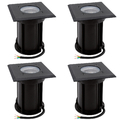 4 Stück Boden Außenstrahler GU10 LED neutralweiß 3W  Spot schwarz IP67 befahrbar