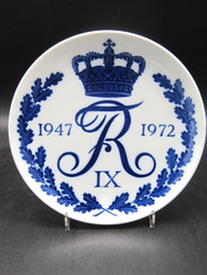 Royal Copenhagen Gedenkteller  Frederik IX 1947-1972 1. Wahl