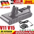 6,0AhAkku Für Dyson V11 Akku Click-In Absolute Complete V15 Detect / Ladegerät
