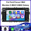 Android 14 CarPlay Autoradio ✅Für Ford Focus MK2 Mondeo C S Max✅ GPS DAB+ DVD&CD