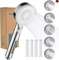 Nafall Duschkopf mit 4 PP Filter, Handbrause Wassersparend, Duschkopf