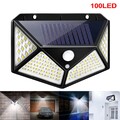 1-4x 100LED Solarleuchte Solarlampe Bewegungsmelder Außen Fluter Sensor Strahler
