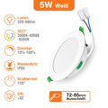 LED Einbaustrahler 55mm-205mm Dimmbar Flach Decken Einbau Spot 230V IP65 IP44 CE