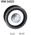 SKF VKM 34023 Umlenk-/Führungsrolle, Keilrippenriemen für SAAB
