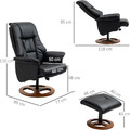 Relaxsessel Mit Hocker, Fernsehsessel, Polstersessel, TV Sessel Mit Liegefunktio