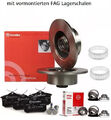 Brembo Bremsen + Beläge HINTEN + FAG Radlager ABS Ringe für VW Golf 4 Cabrio