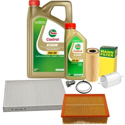 MANN-FILTER Inspektionspaket6L CASTROL EDGE 5W30LL für AUDI A4 B7 3.2 FSI