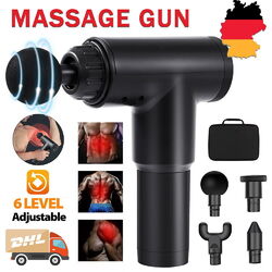 Electric Massagepistole Massage Gun Massager Muscle Gun 4/6/9 Köpfe 6/30 Modi 