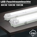 LED Feuchtraumleuchte Wannenleuchte IP65 60/120/150cm Werkstatt Feuchtraumlampe