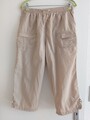 Damenhose mit Elastischer Bund Sommer Casual Stoffhose in Beige, Gr. L