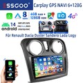 6+128G Carplay Für Renault Dacia Duster Dokker Autoradio Android14 GPS NAVI WIFI