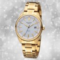 Armbanduhr Metall gold Herren Uhr Analog Regent Metallarmband URF1542