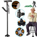 Faltbar Gehstock mit Licht Spazierstock Klappbar Wanderstock Gehhilfe Krückstock