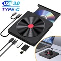 7 IN 1 USB 3.0 Externes CD/DVD Laufwerk Brenner Player mit Type C für Laptop PC