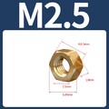 Sechskantmuttern Messing DIN 934 M1,4 M1,6 M2 M2,5 M3 M4 M5 M6 M8 - M24 Muttern
