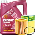 MANN ÖLFILTER + 5L 5W30 MOTORÖL MANNOL ENERGY COMBI LL passend für VW 504 507.00