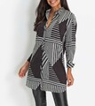 Bluse Witt Weiden Long Bluse Druck schwarz weiß Gr 42 44