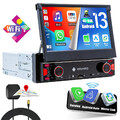 4+64G 1DIN 7" Elektrischer Flip Out Autoradio Android 13 Wireless Carplay Stereo