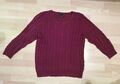 Pullover Strickpullover Bordeaux Weinrot Damen Gr. M