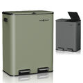 MAXCRAFT Mülleimer Abfalleimer Treteimer Soft Close Edelstahl Eimer 60L