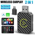 2 in 1 Wireless Apple Carplay Adapter Android Auto Adapter Box USB Car Dongle DE